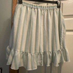 Lauren Conrad ruffle striped skirt
